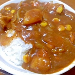 コーン入り豚肉のカレー